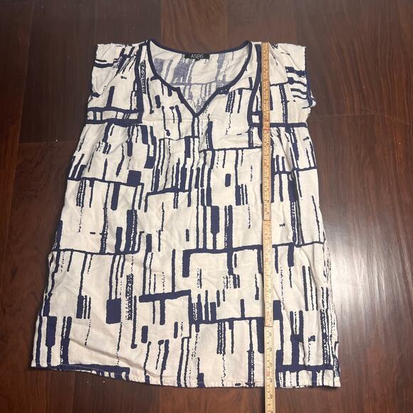 ASOS Blue and White Mini Short Dress Size US 6 - Picture 8 of 9